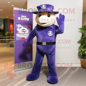 Purple Navy Seal mascotte...