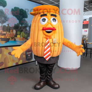 Orange pommes frites maskot...