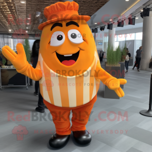 Orange pommes frites maskot...