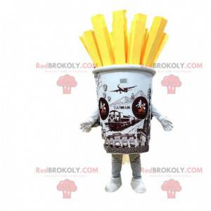 Mascot cono de papas fritas gigante, traje de papas fritas -
