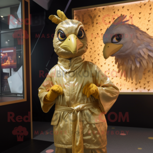 Gold Guinea Fowl maskot...