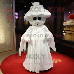 nan Dim Sum mascot costume character dressed with a Wedding Dress and Hats