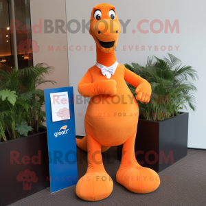 Orange Brachiosaurus maskot...