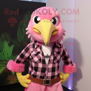 Pink Eagle maskot drakt...