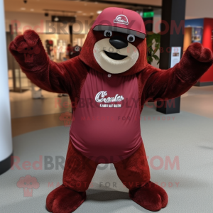 Maroon Giant Sloth mascotte...