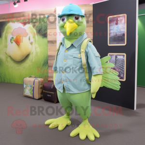 Lime Green Pigeon mascotte...