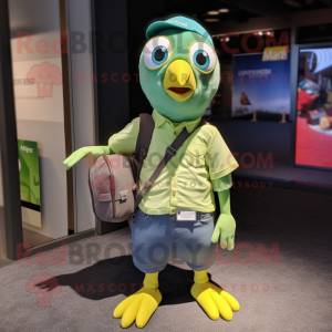 Lime Green Pigeon mascotte...