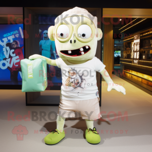 Cream Zombie maskot kostume...