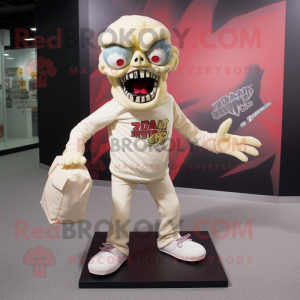 Cream Zombie maskot kostume...