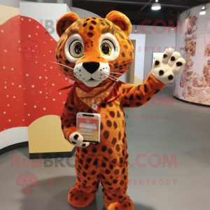 Rust Leopard maskot kostume...