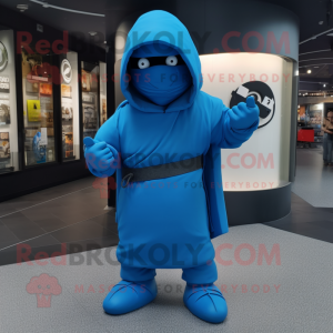 Blue Ninja mascotte kostuum...