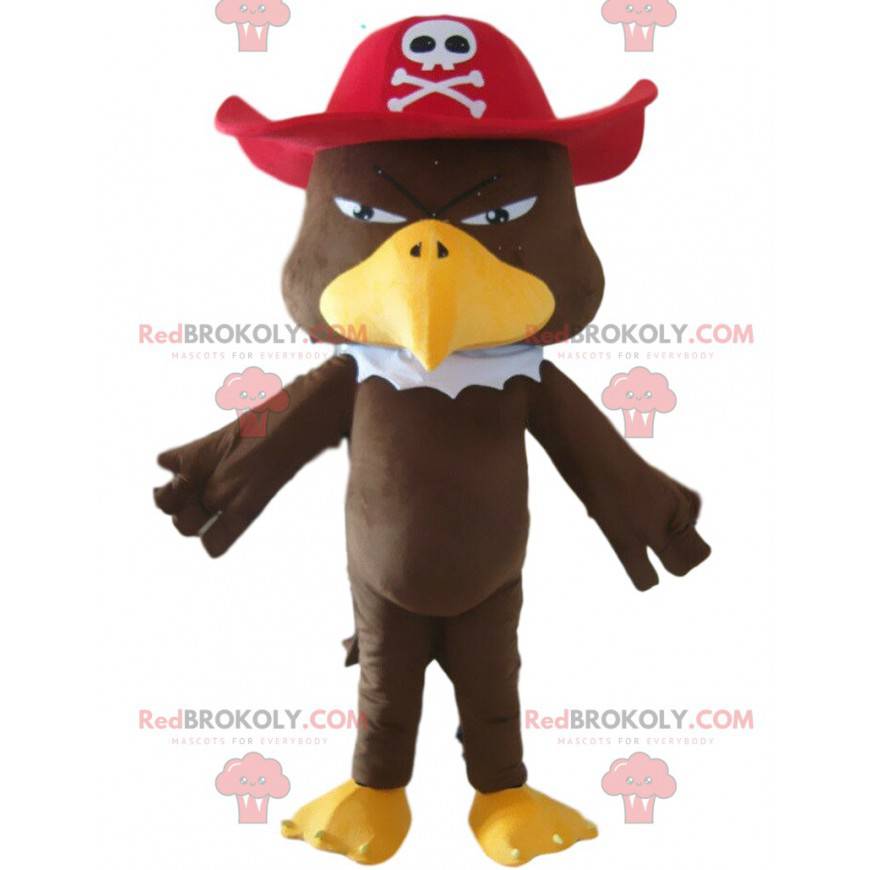 Eagle mascot with a pirate hat, bird costume - Redbrokoly.com