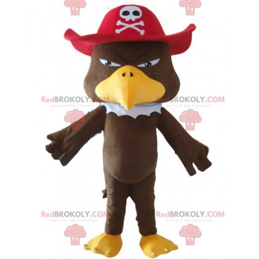 Adler Maskottchen mit einem Piratenhut, Vogelkostüm -