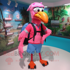 Postava maskota Flamingo...