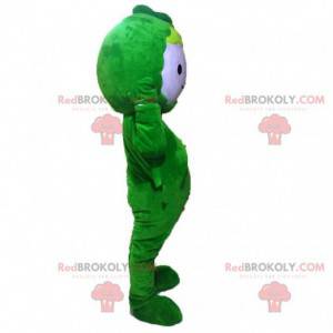 Mascota vegetal verde, disfraz de personaje verde -