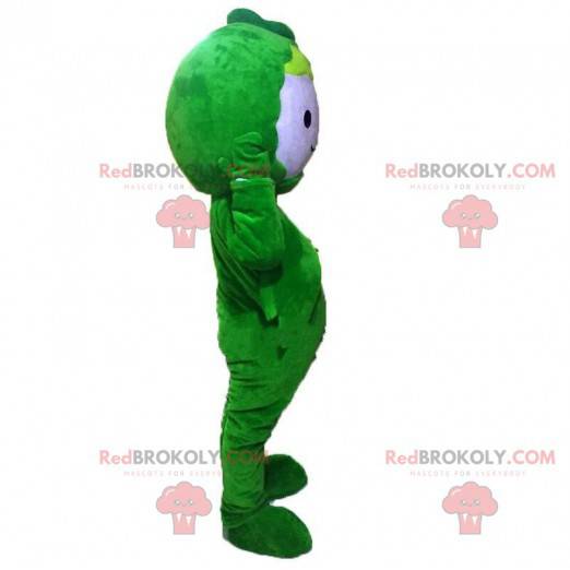 Mascote vegetal verde, traje de personagem verde -