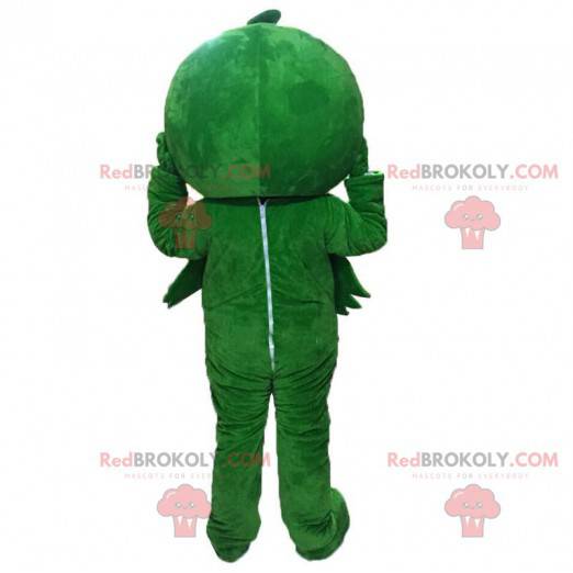 Mascota vegetal verde, disfraz de personaje verde -