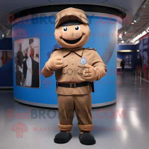 Brown Navy Soldier mascotte...