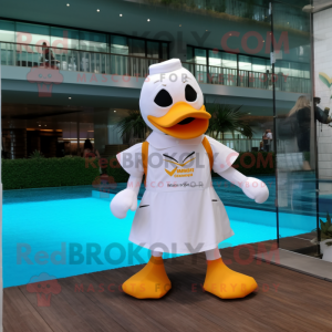 White Duck maskot kostume...