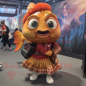 Rust Goldfish maskot drakt...