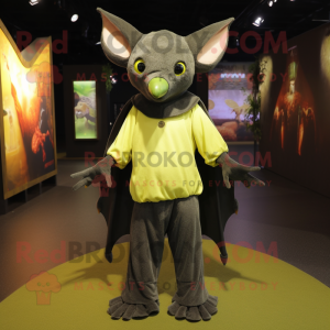Olive Bat mascot costume character dressed with a Jeggings and Anklets