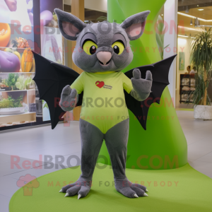 Olive Bat mascot costume character dressed with a Jeggings and Anklets