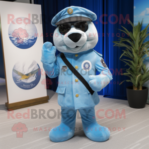 Sky Blue Navy Seal mascotte...