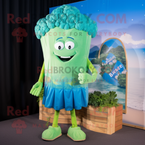 Cyan Broccoli maskot...