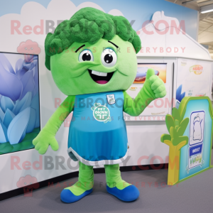 Cyan Broccoli maskot...