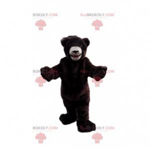Mascotte d'ours brun en peluche, costume de nounours -