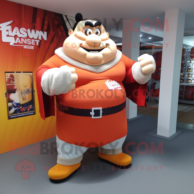 nan Strongman mascot costume character dressed with a Graphic Tee and Shawls nan Strongman mascot costume character dressed with a Graphic Tee and Shawls