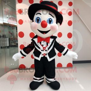 nan Mime mascot costume character dressed with a Vest and Bow ties