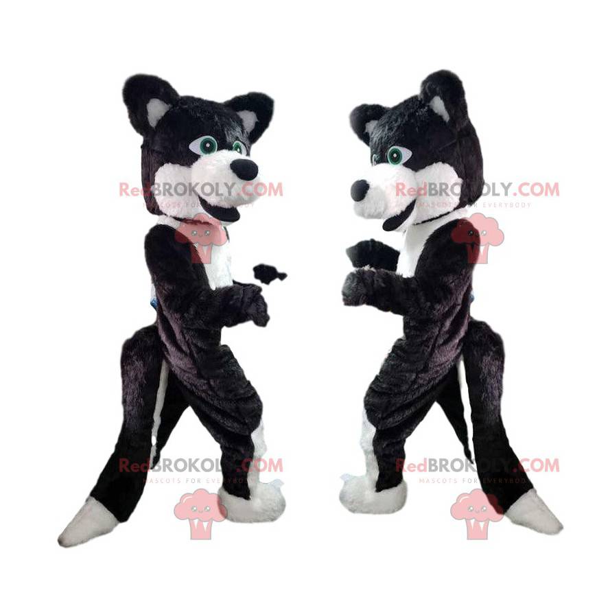 Schwarzweiss-Hundemaskottchen, Wolfshundekostüm - Redbrokoly.com