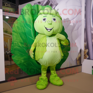Green Cabbage Leaf mascotte...