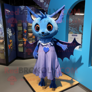 Blue Fruit Bat maskot...