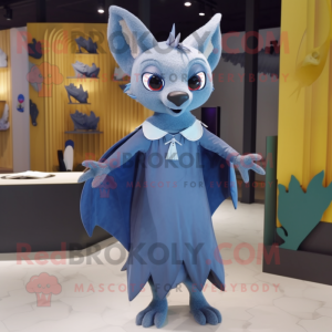 Blue Fruit Bat mascotte...