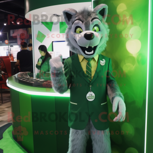 Green Wolf mascotte kostuum...