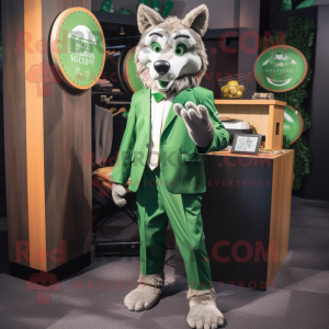 Green Wolf mascotte kostuum...