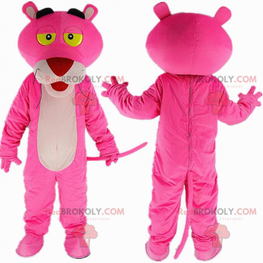 Mascote da pantera rosa, personagem de desenho animado famoso - Mascote da pantera rosa, personagem de desenho animado famoso -