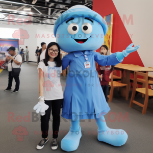 Sky Blue Spaghetti maskot...