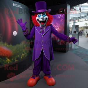 Purple Evil Clown mascotte...