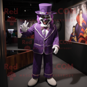 Purple Evil Clown maskot...