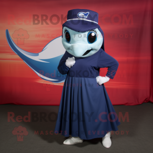 Navy Dolphin maskot kostume...