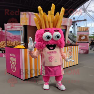 Pink pommes frites maskot...