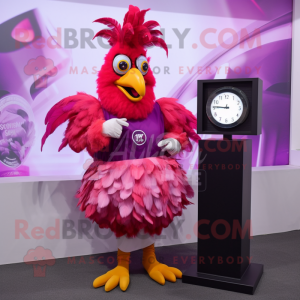 Magenta Rooster mascotte...