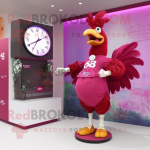 Magenta Rooster maskot...