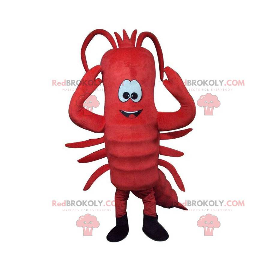 Gigantisk rød hummermaskot, hummerdrakt - Redbrokoly.com