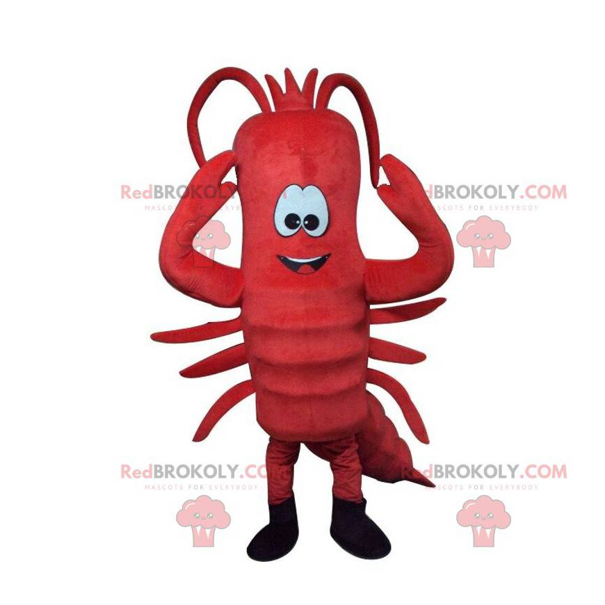 Gigantisk rød hummermaskot, hummerdrakt - Redbrokoly.com Gigantisk rød hummermaskot, hummerdrakt - Redbrokoly.com