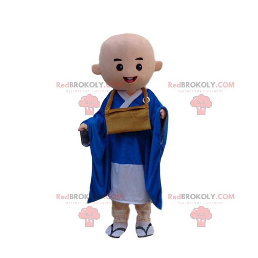 Mascotte monaco buddista calvo, costume buddismo -