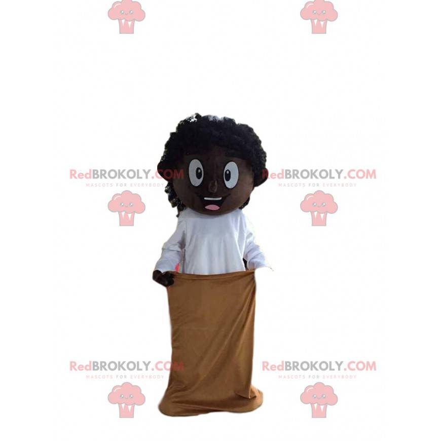 Mascotte de garçon africain, costume d'enfant africain -